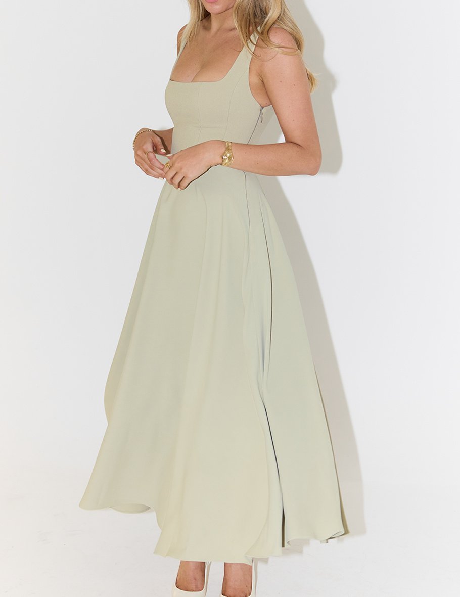 square-necked maxi dress