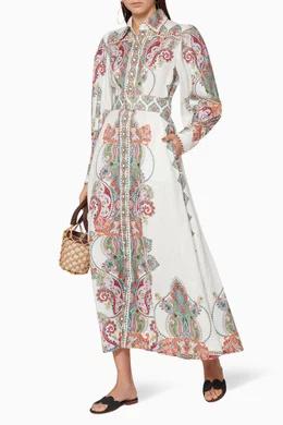 Printed Long Sleeve Maxi Dress