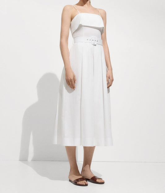 White Belted Maxi Dress