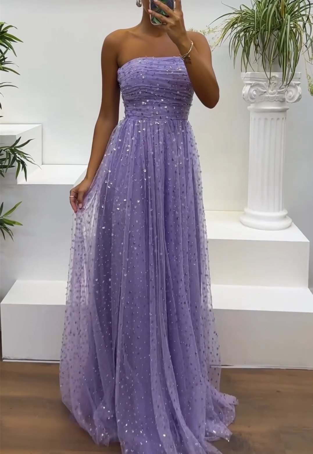 Purple Gown Dress