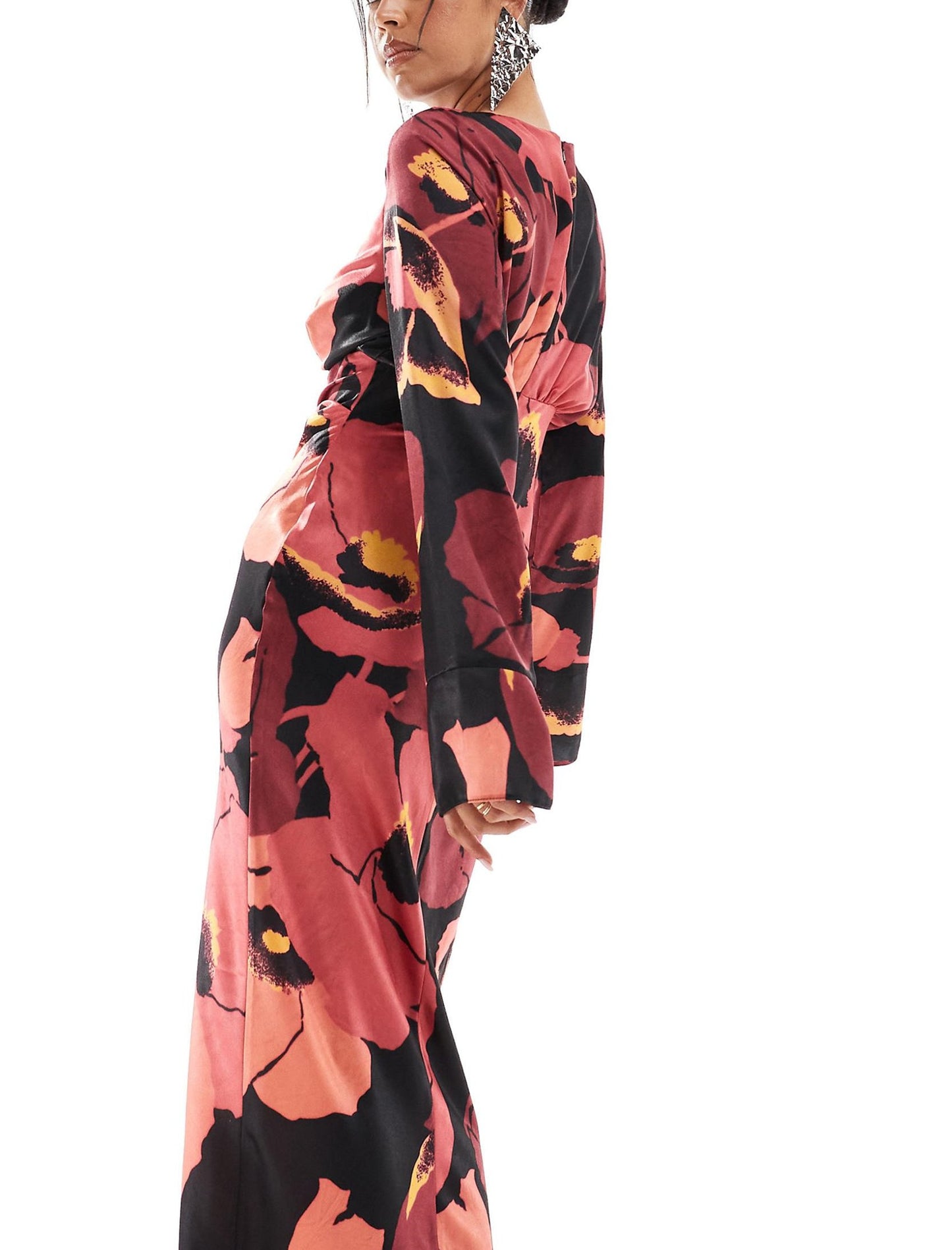 Printed Slim Long Sleeve Fall Dress