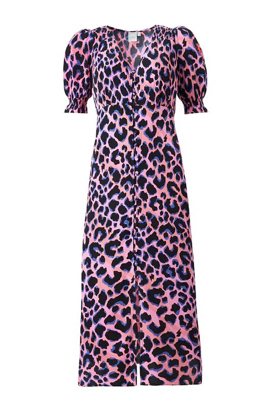 Purple Leopard Print Dress