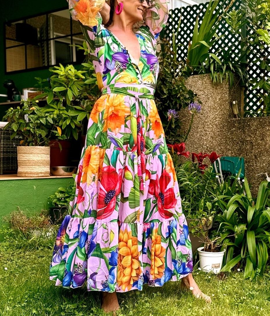 Colorful Elegant Beach Dress