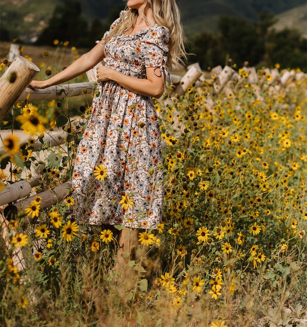 Little Daisy Waisted Maxi Dress