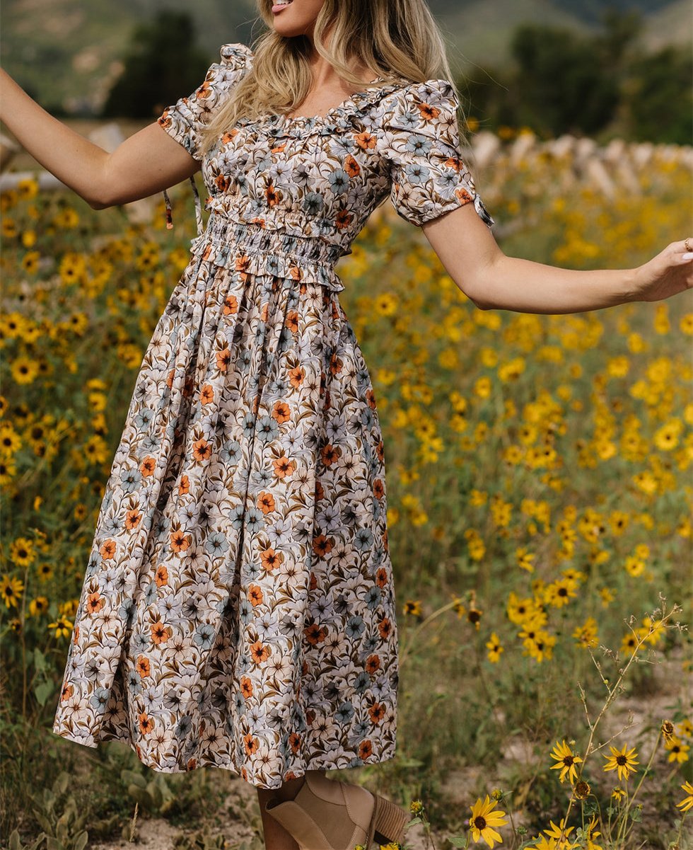 Little Daisy Waisted Maxi Dress