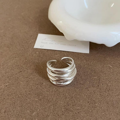 Multi-Layer Metal Wrap Open End Ring