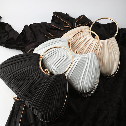 Silk Pleated Handbags Dinner Bags