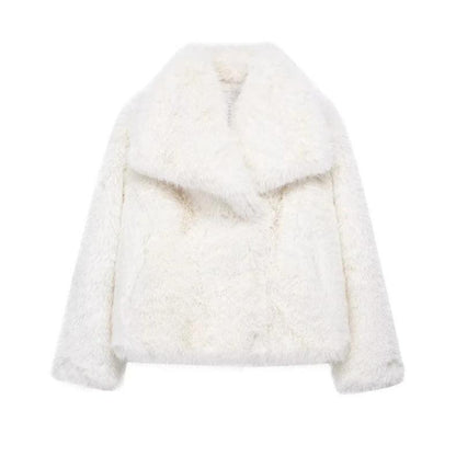 Eco Fur Bomber Jacket Coat