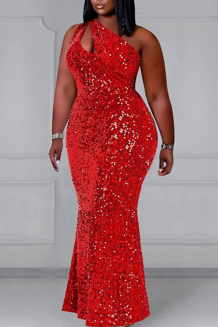 Holiday Party Sequin Maxi Dress