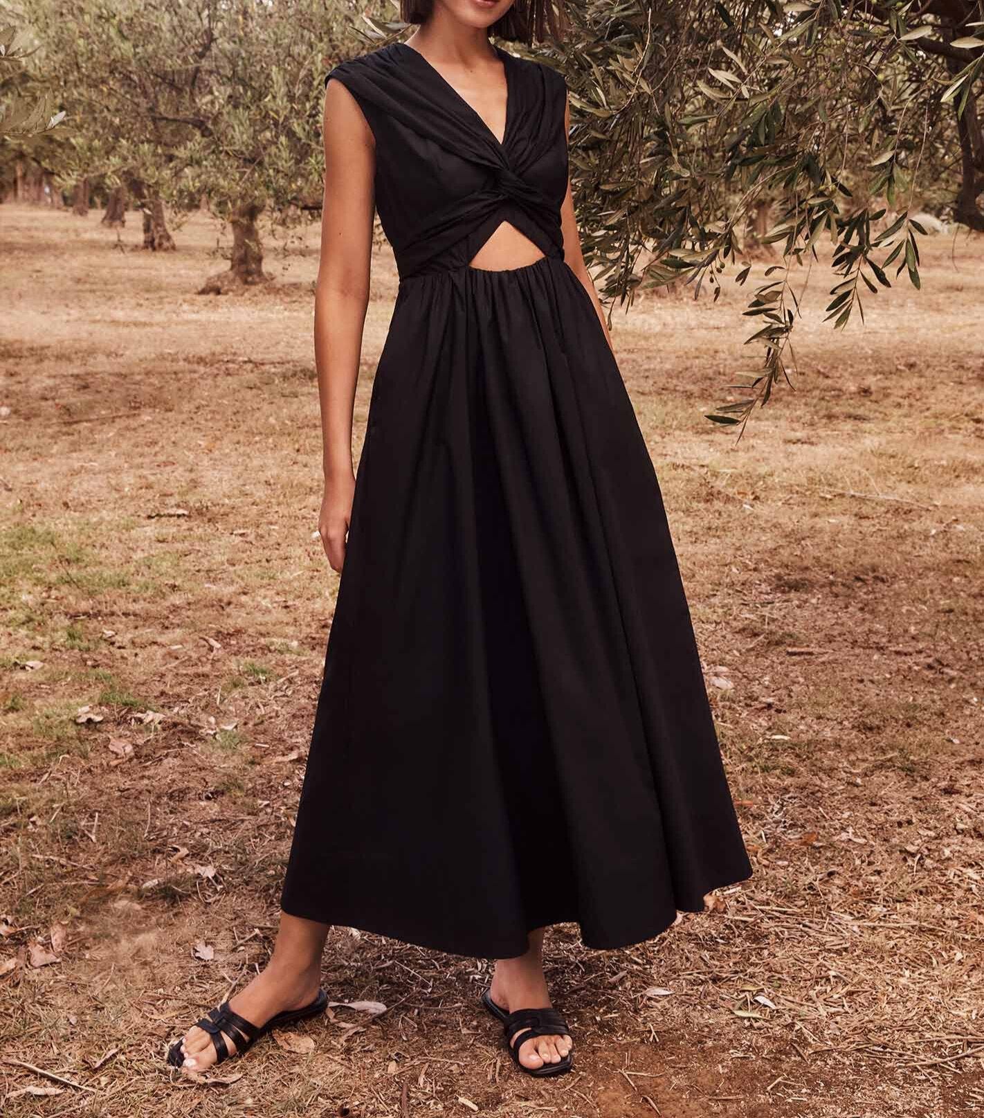 Black Cutout Long Dress