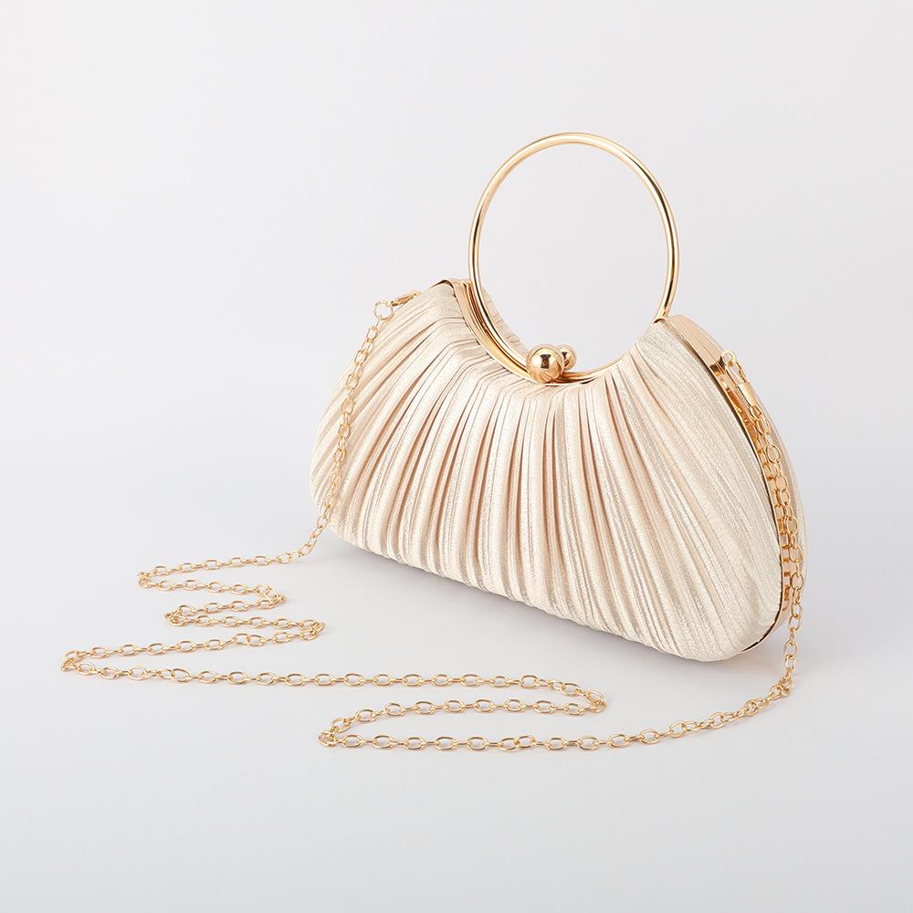 Silk Pleated Handbags Dinner Bags