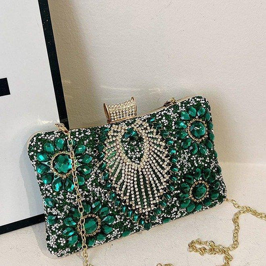 Diamond-Embroidered Beaded Handbags Dinner Bags