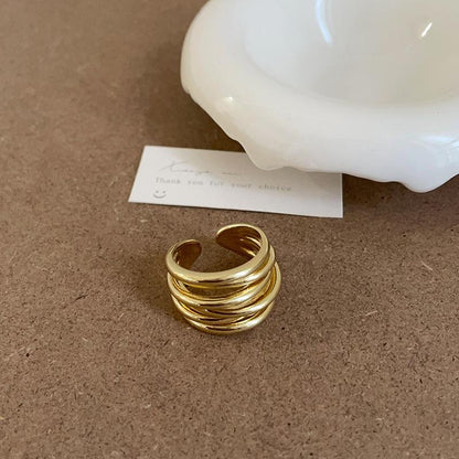 Multi-Layer Metal Wrap Open End Ring