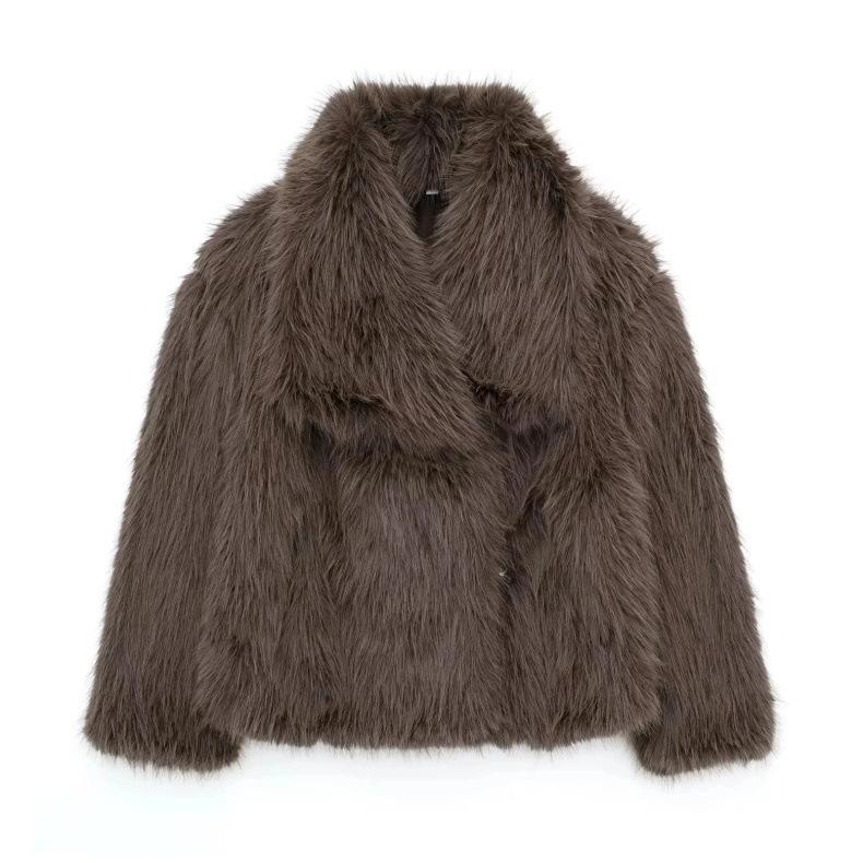 Eco Fur Bomber Jacket Coat