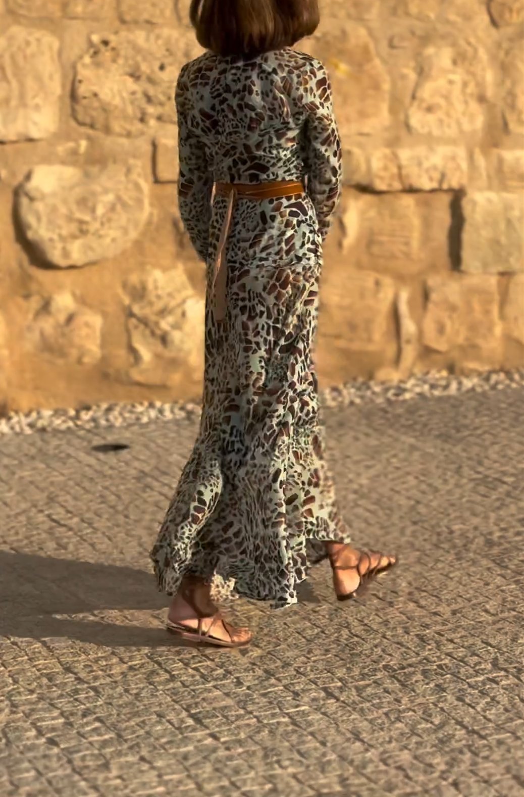 Leopard print maxi dress