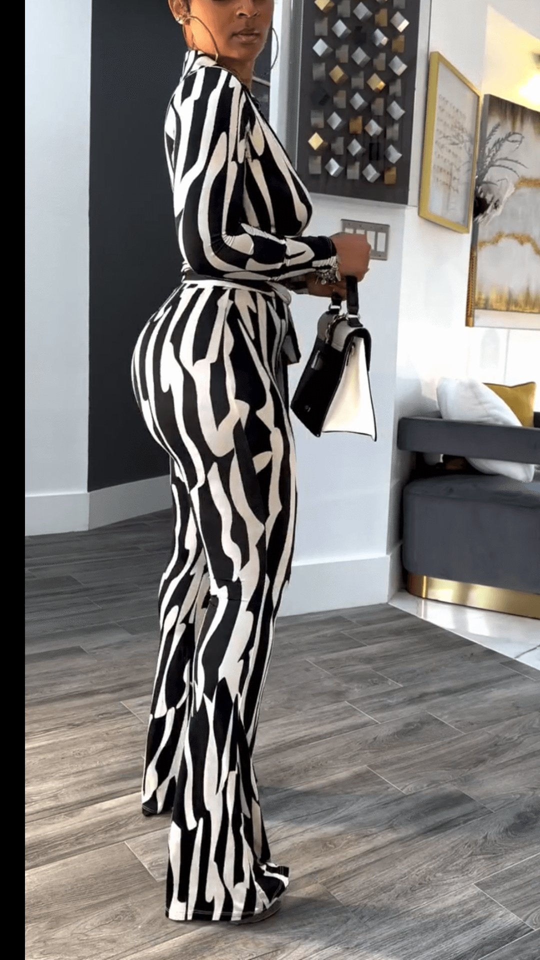 Premium Black & White Jumpsuit