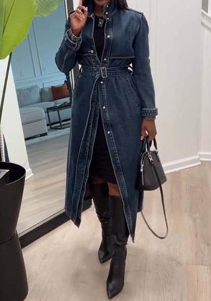 Stunning Denim Trench Coat