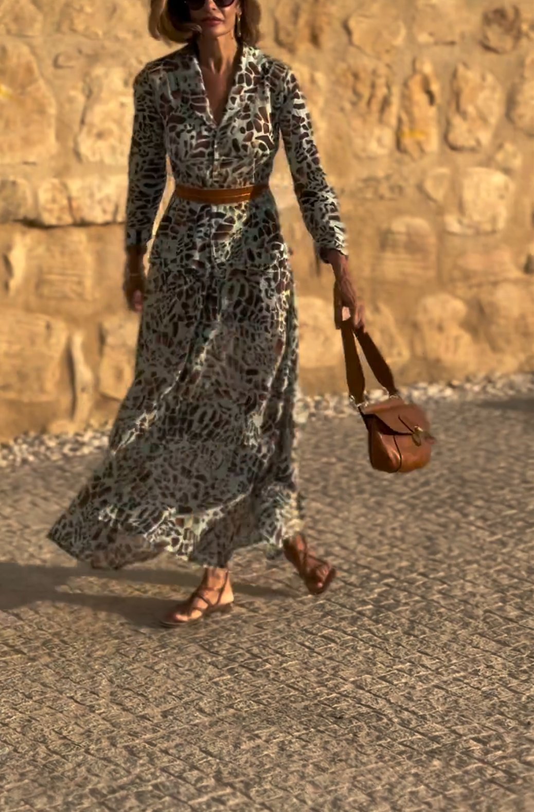 Leopard print maxi dress