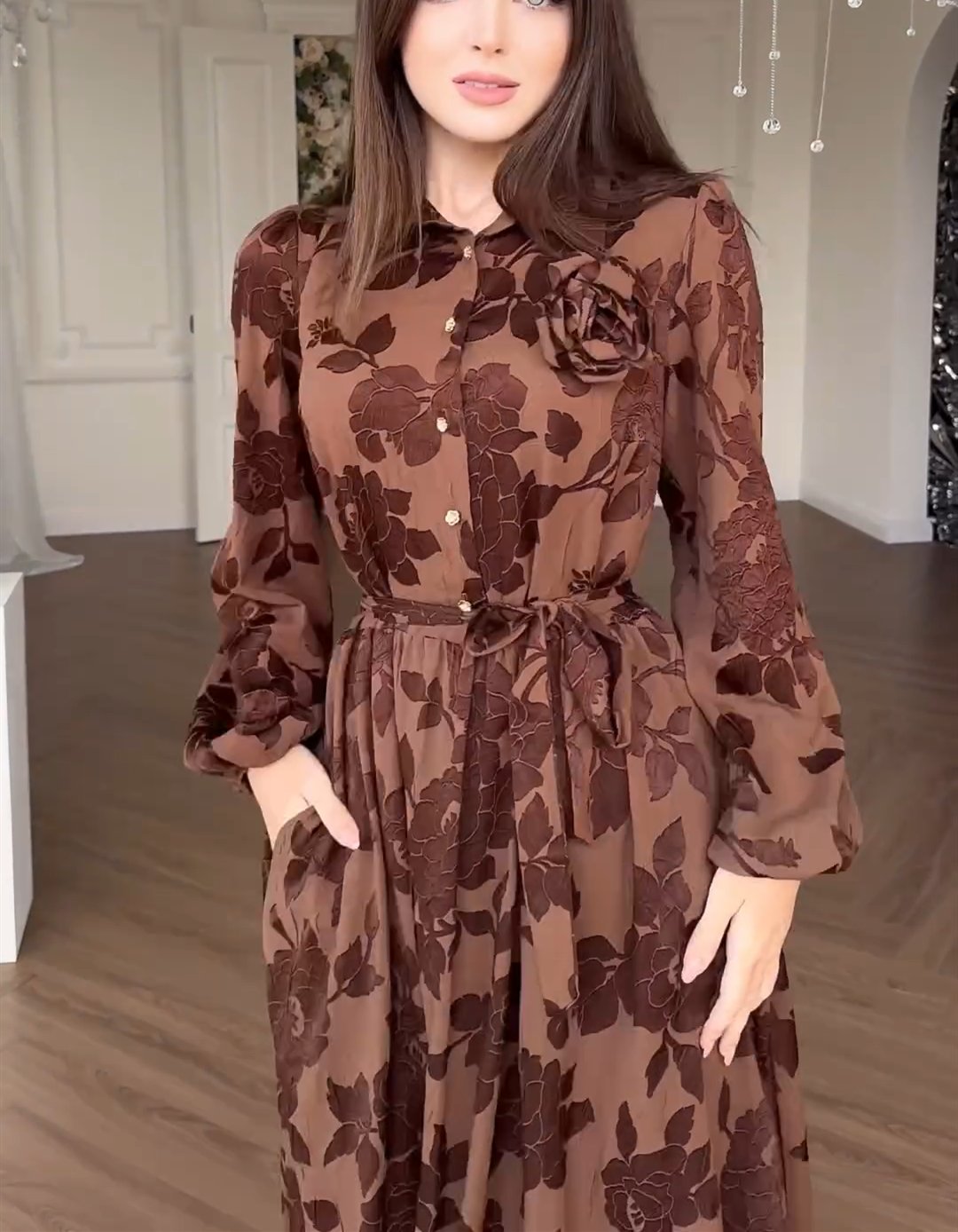 Brown Autumn Dress