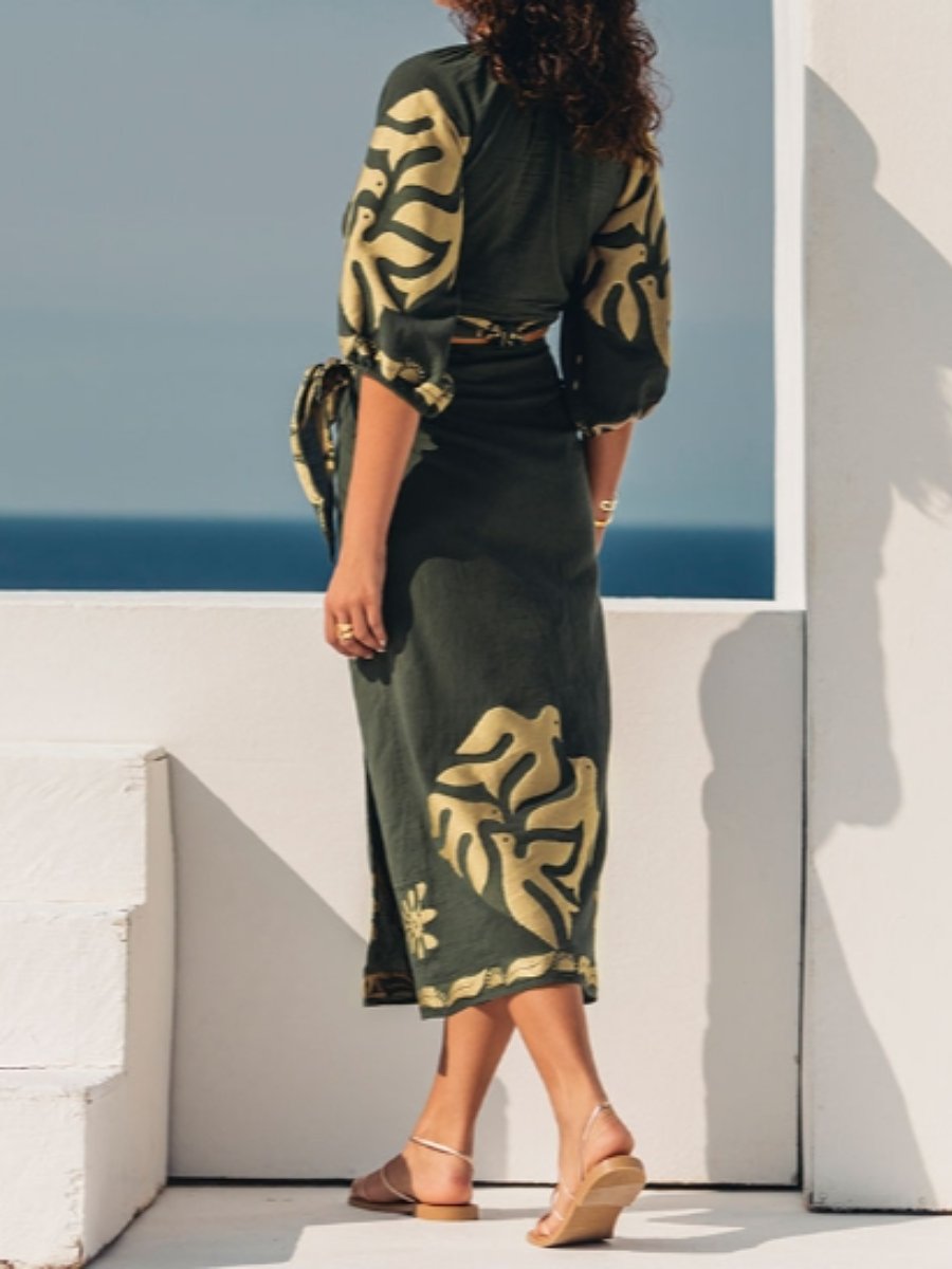 Printed Vacation Skirt 2pc Set