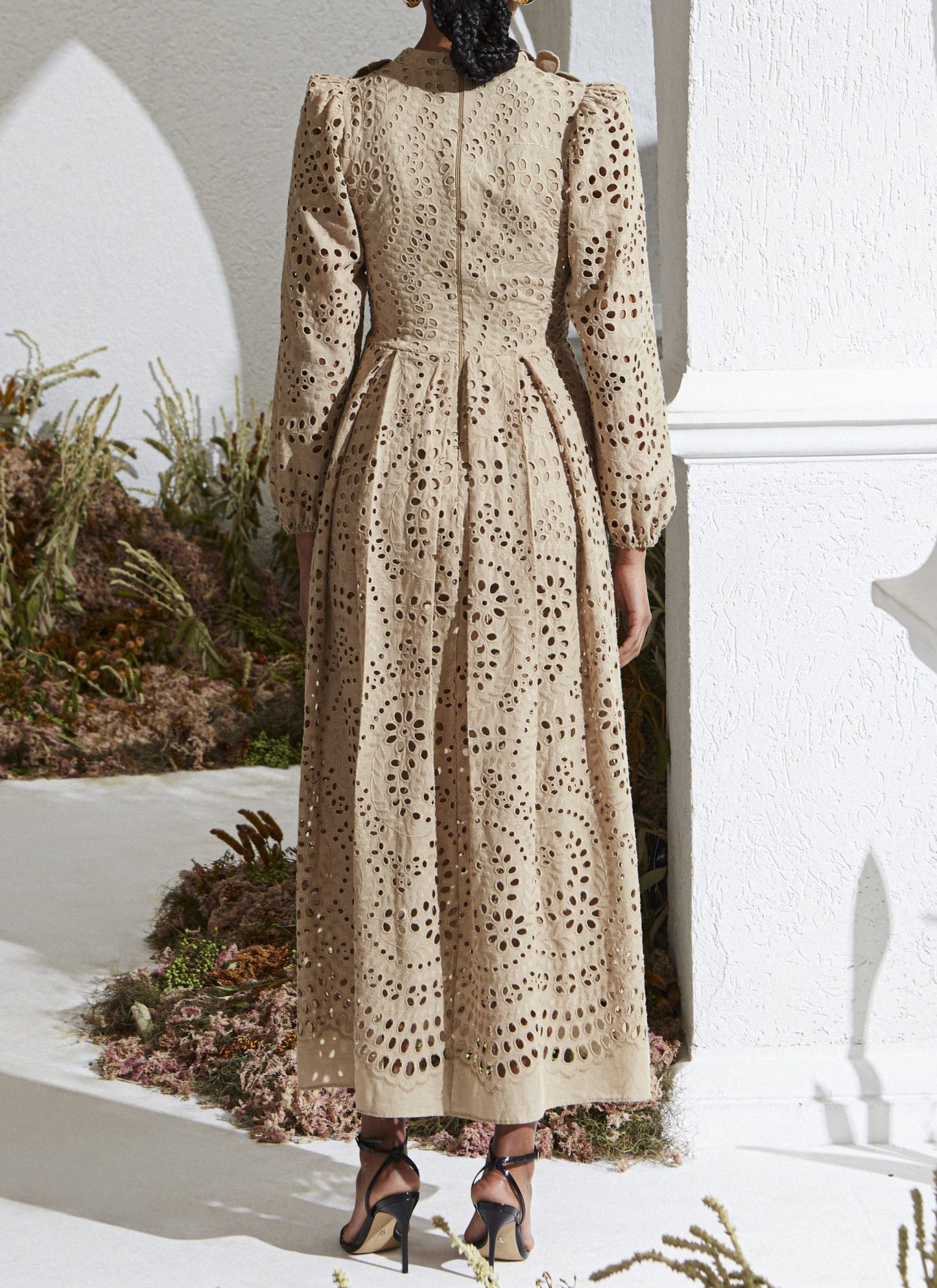 Sculpted Long Sleeve Maxi Dress