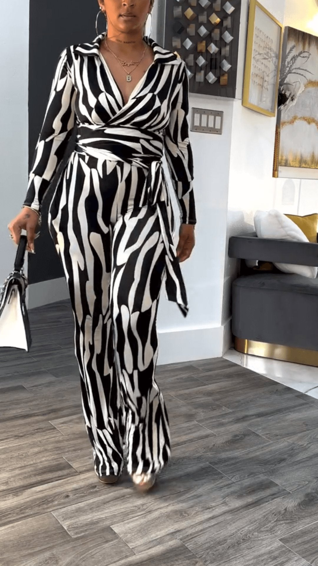 Premium Black & White Jumpsuit