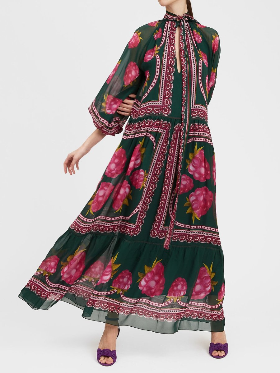 Printed Oversized Party Maxi Dress