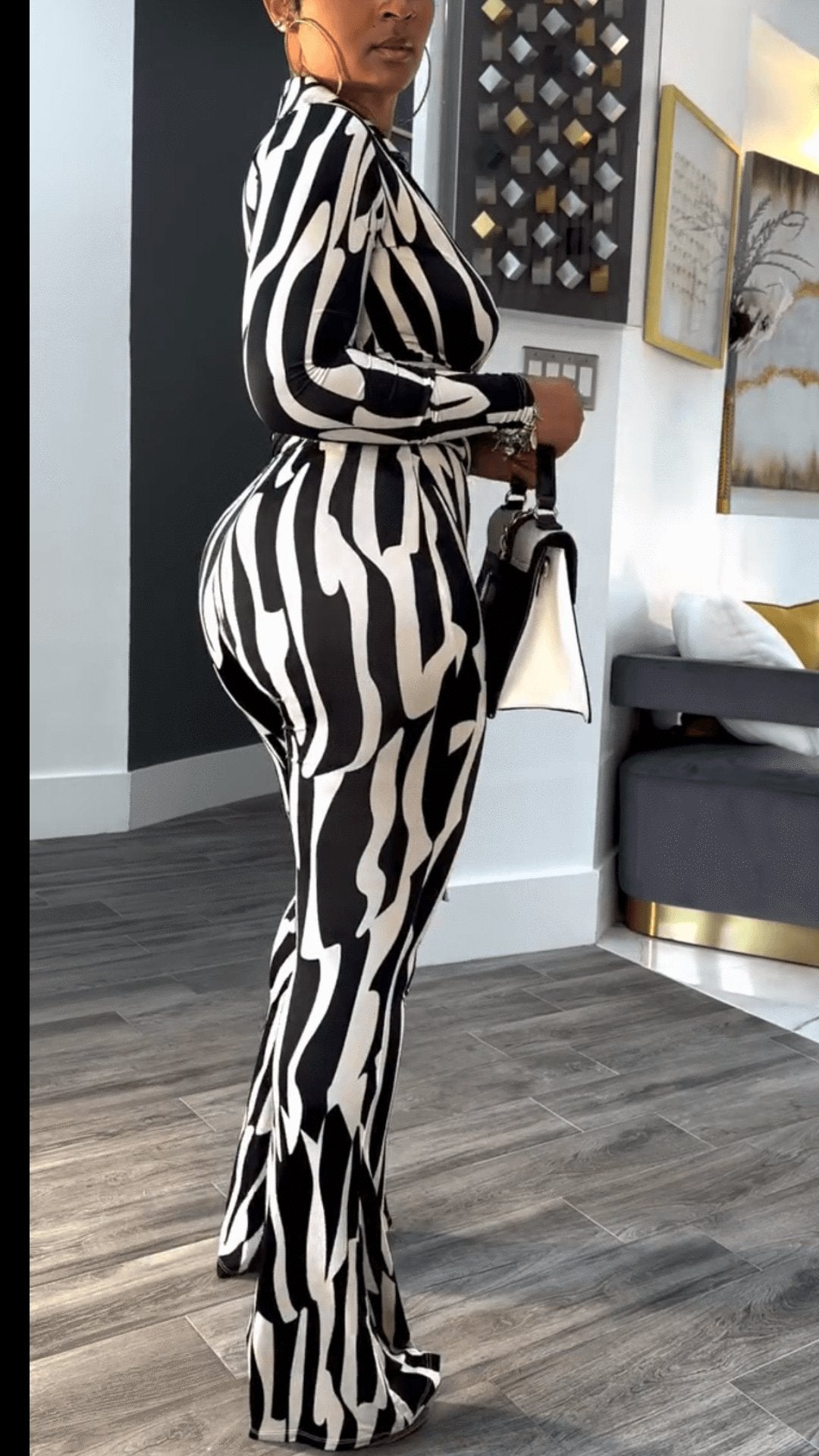 Premium Black & White Jumpsuit