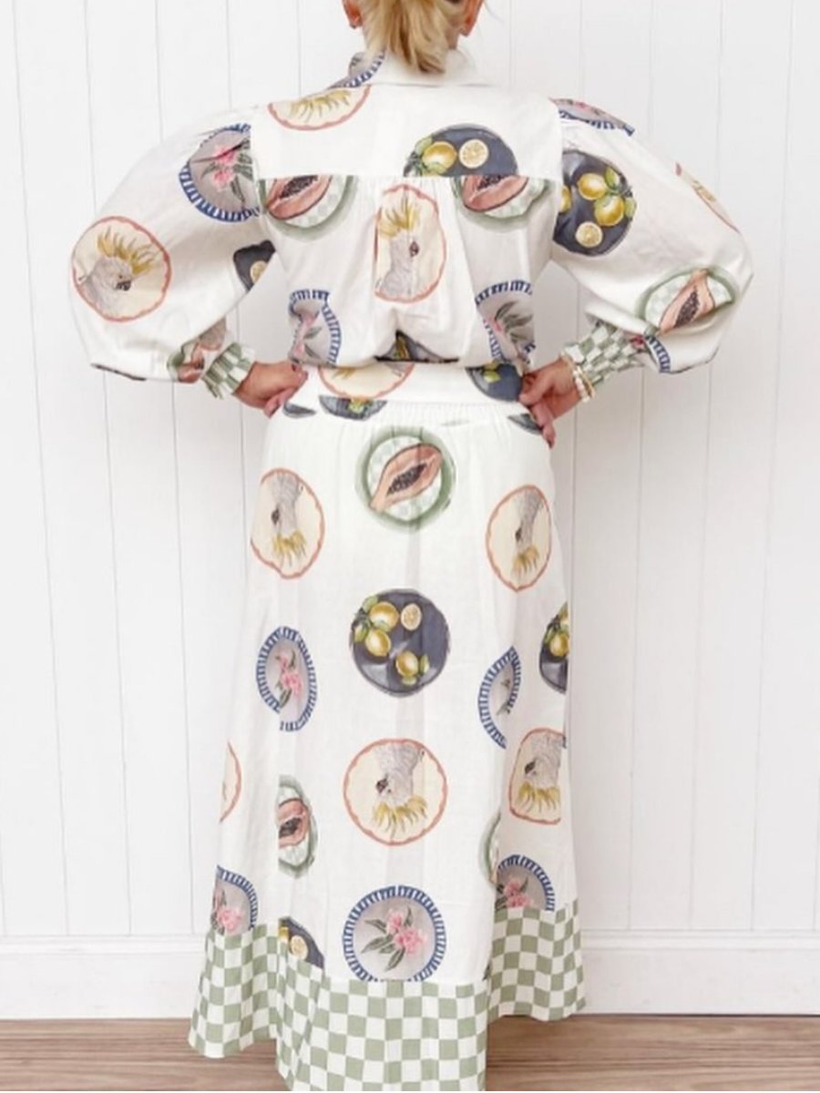 Funny Printed Casual Maxi Dress