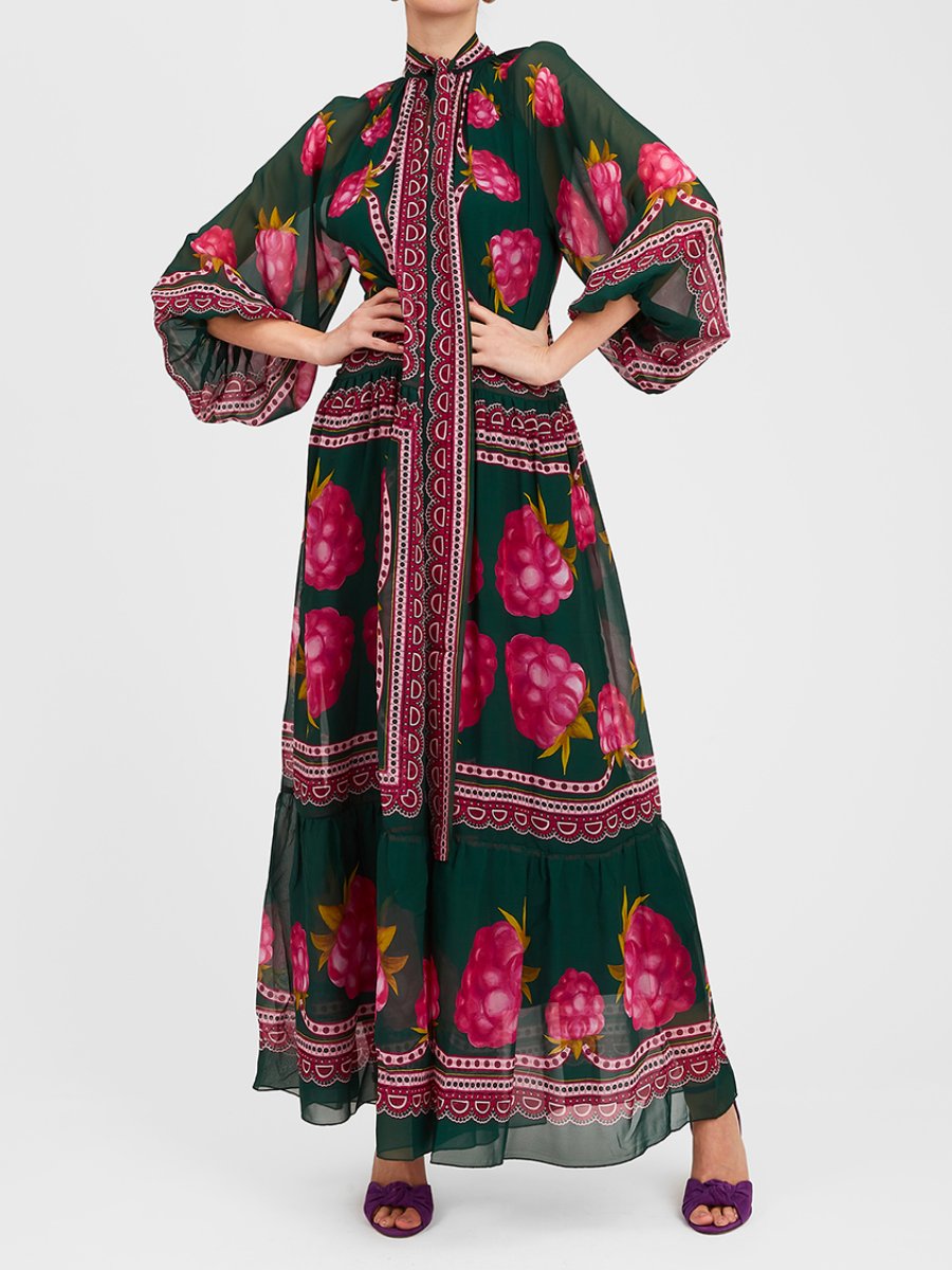 Printed Oversized Party Maxi Dress