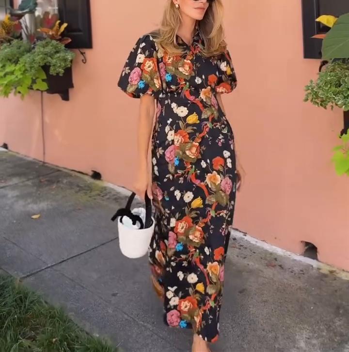 Fall daily floral dresses