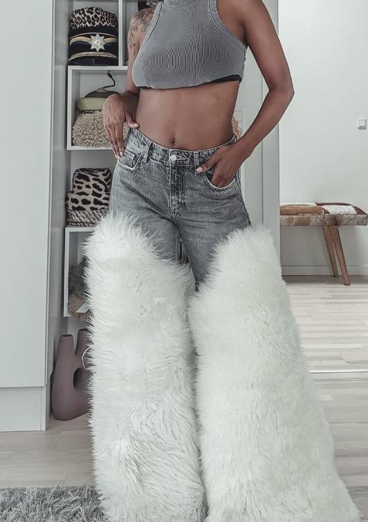 Warm Eco-Friendly Fur Jeans