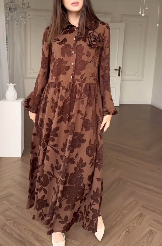 Brown Autumn Dress