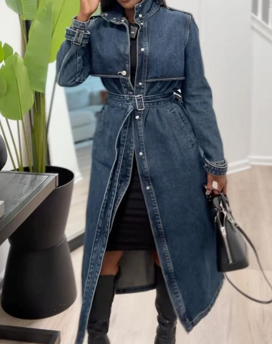 Stunning Denim Trench Coat