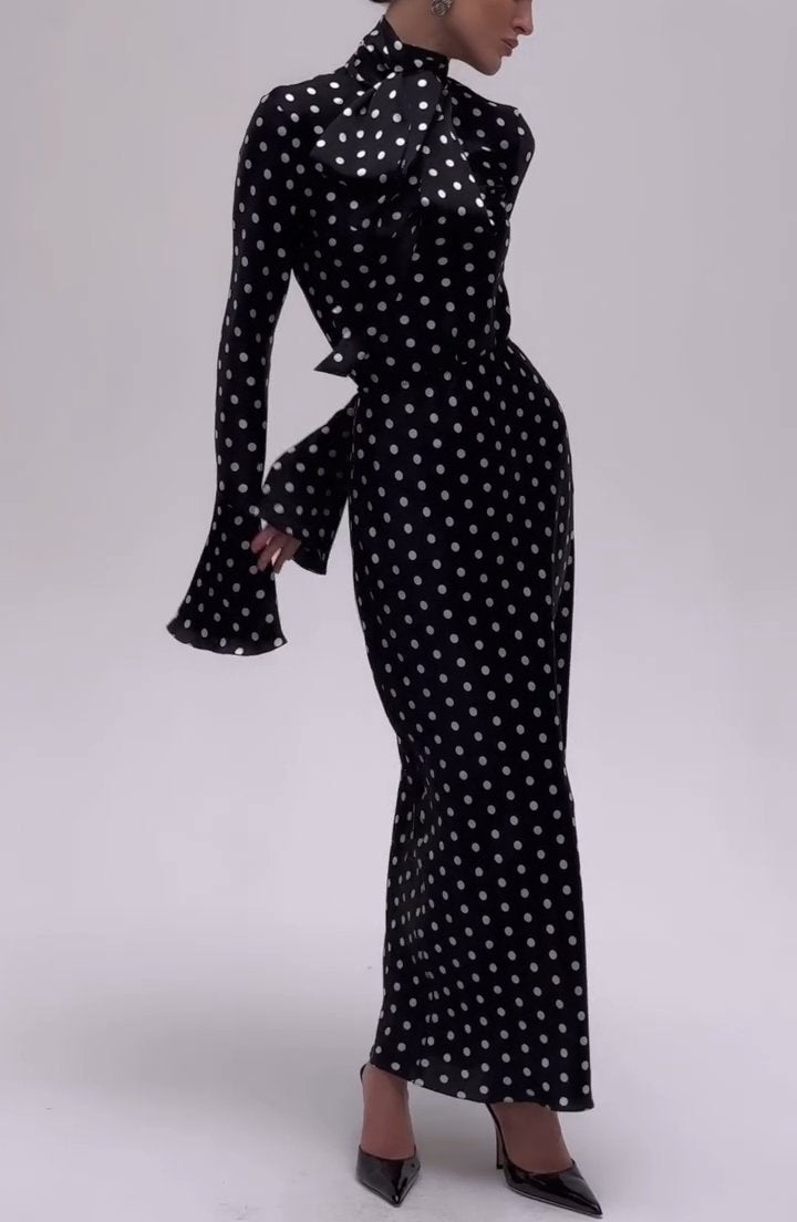 Polka Dot Long Sleeve Dress